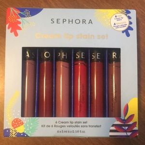 New unopened cream Sephora lip stain set